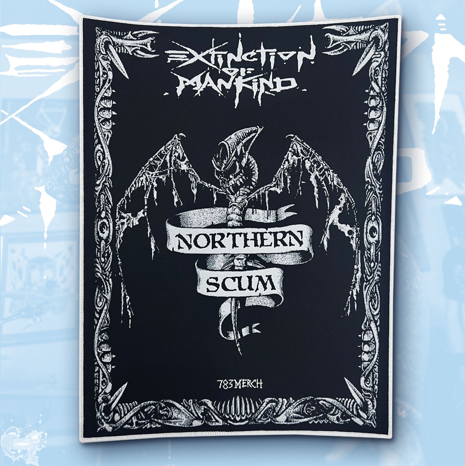 extinction-of-mankind-northern-scum-backpatch-bordure-noire image 2