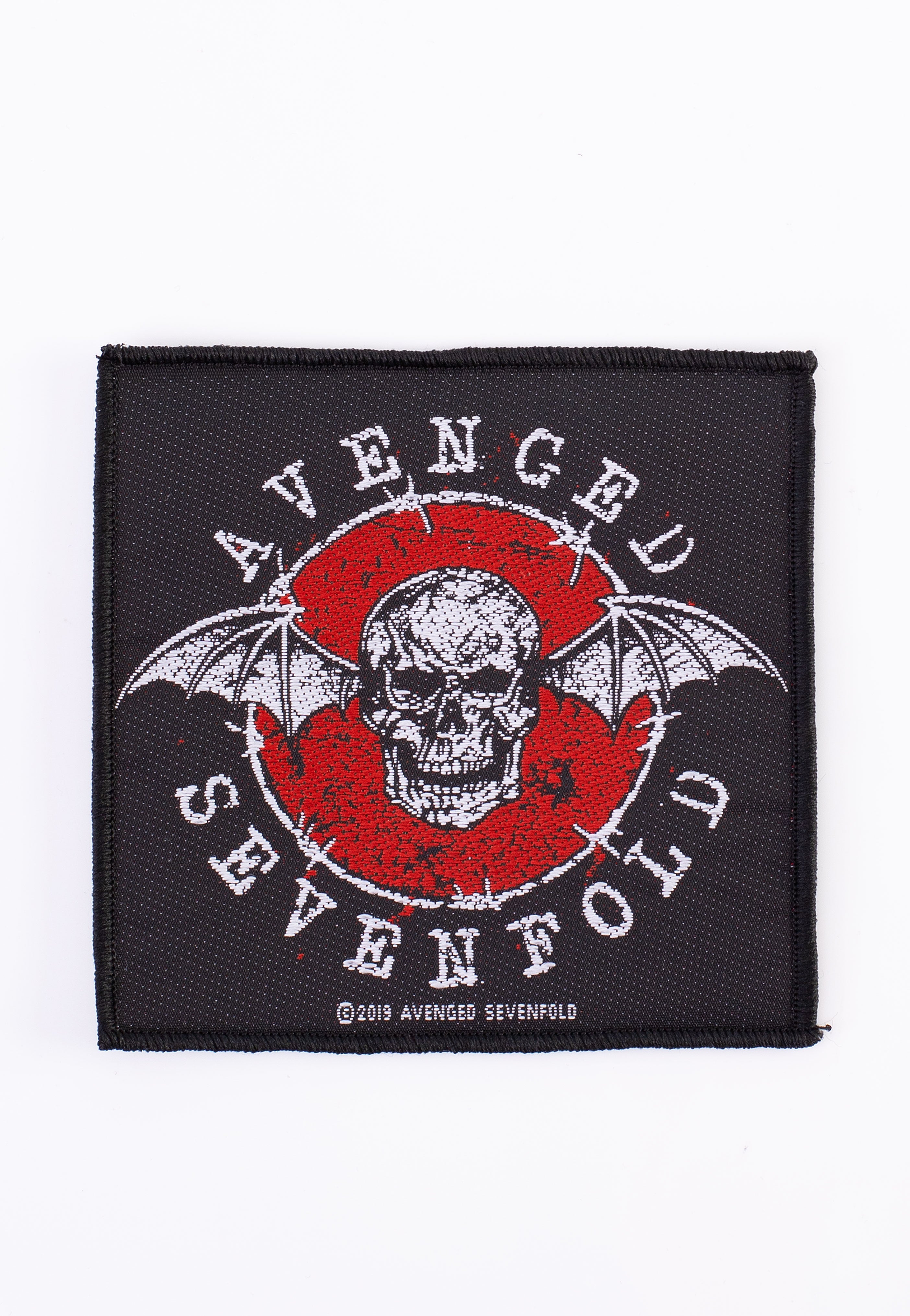 avenged-sevenfold-distressed-skull-patch-cusson-noir image 1