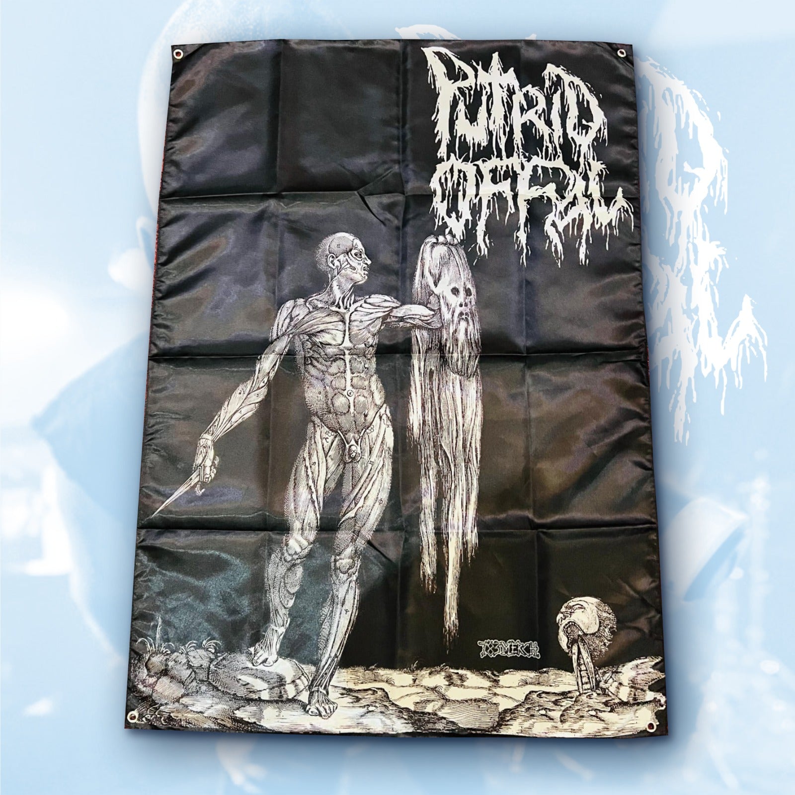 putrid-offal-skinned-drapeau-mural-textile-100x70-cm image 1