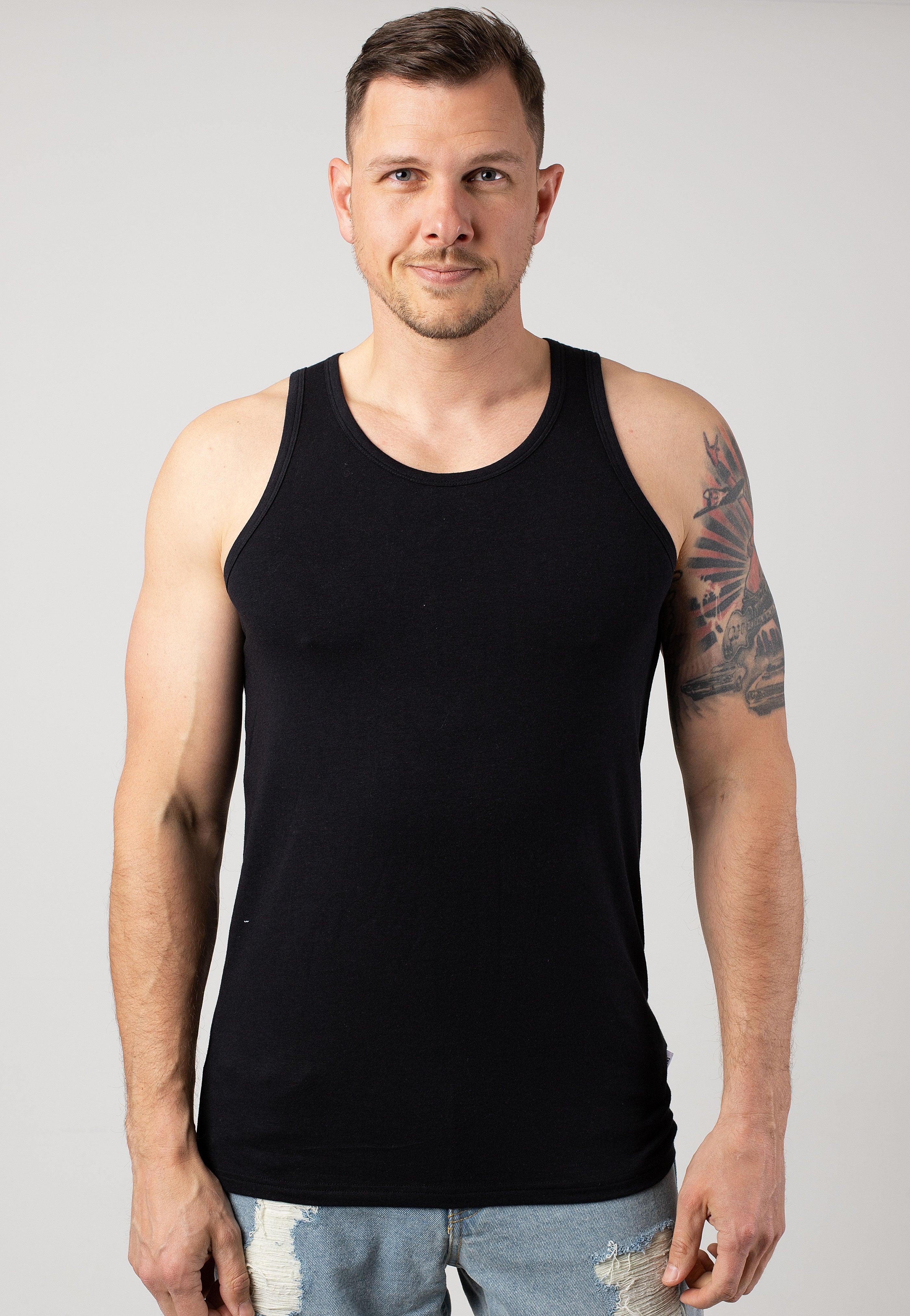 only-sons-theo-bamboo-d-bardeur-noir-lot-2-tank-homme image 4