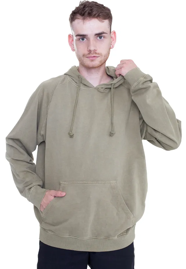 afm-streetwear-overdyed-khaki-hoodie-homme-kaki image 1