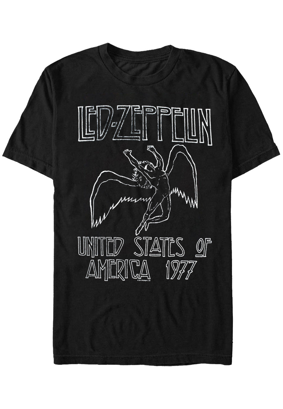 led-zeppelin-us-77-t-shirt-noir-homme-rock image 1