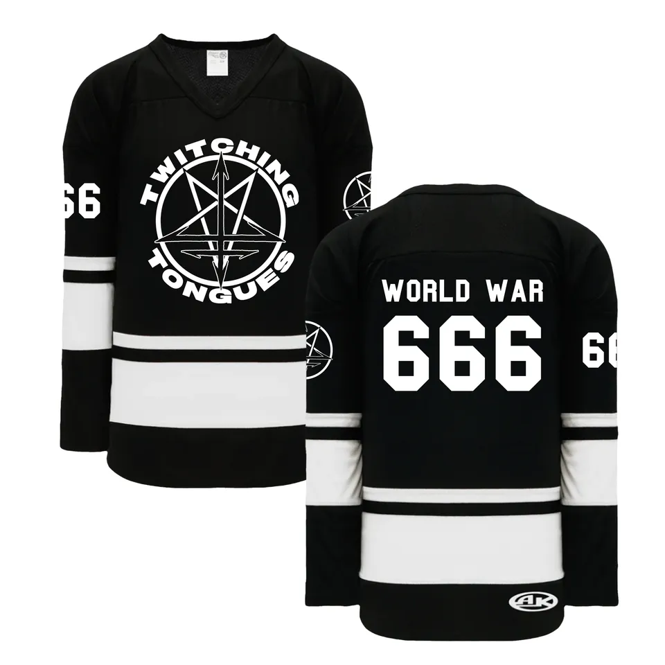 twitching-tongues-world-war-666-maillot-hockey-noir image 1