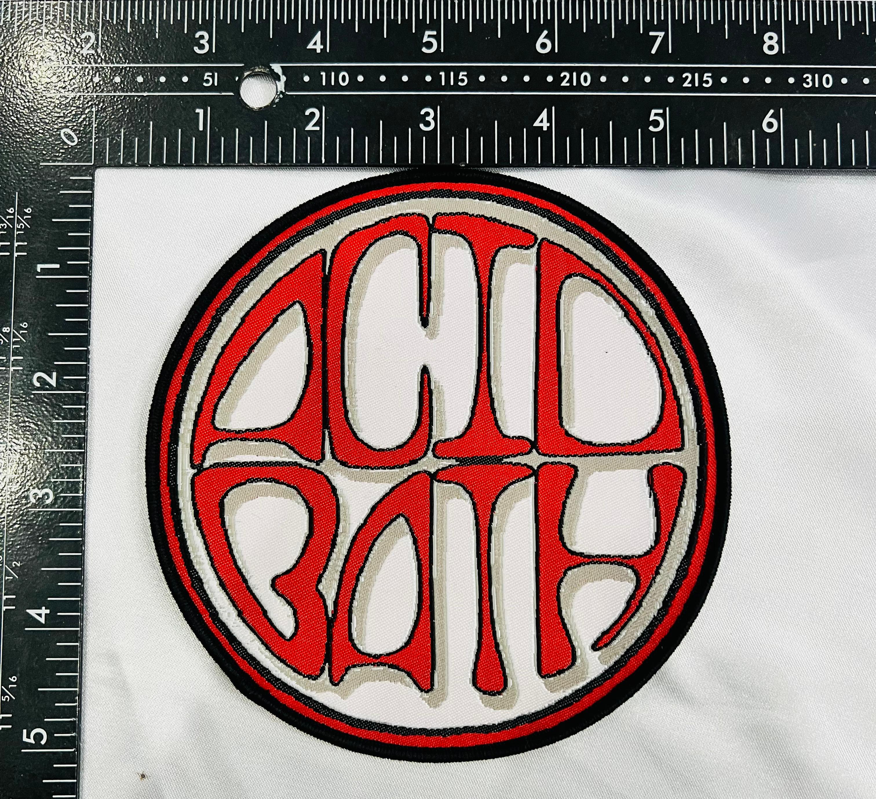 acid-bath-logo-patch-tiss-rouge-bordure-noire image 4