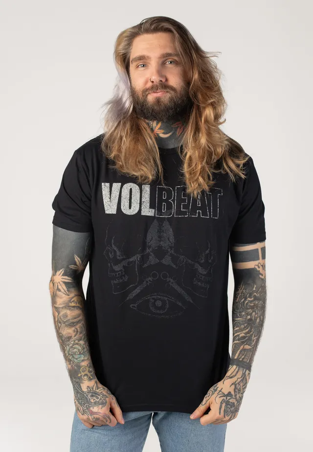 volbeat-mirrored-skulls-t-shirt-noir-metal image 1