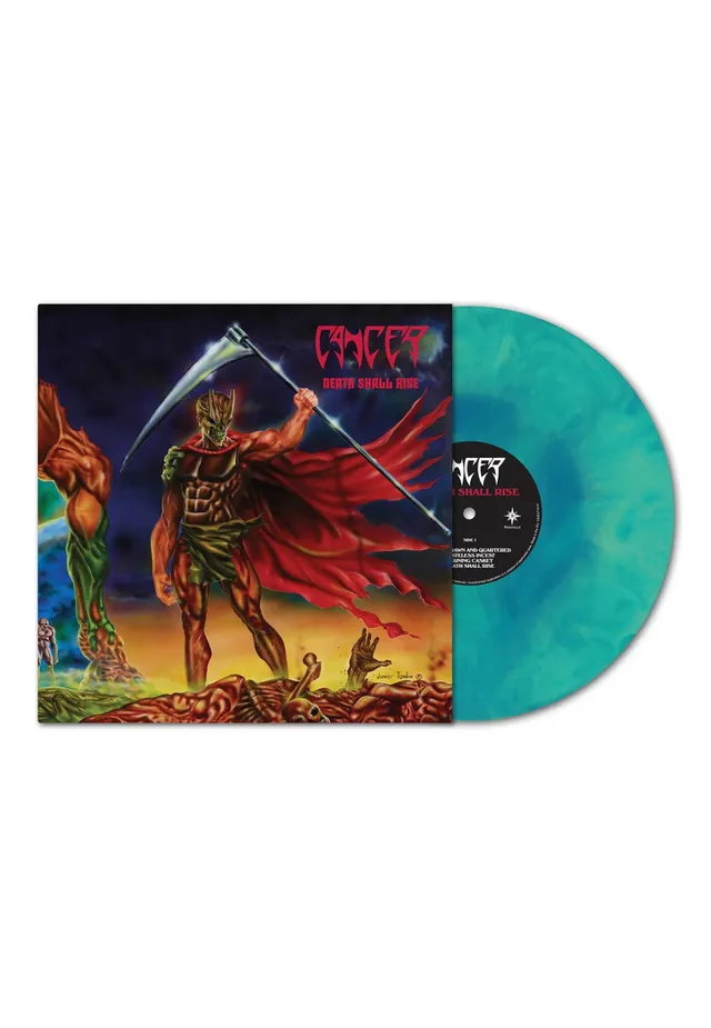 cancer-death-shall-rise-vinyle-marbr-bleu-anniversaire image 1