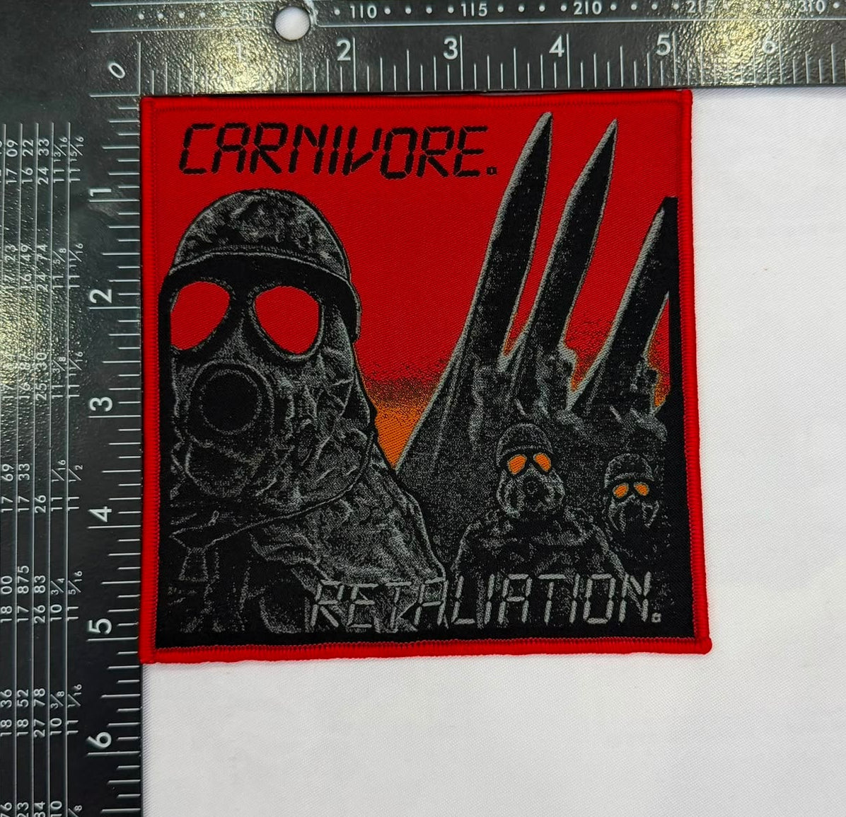 783punx-carnivore-retaliation-patch-tiss-bordure-rouge image 3