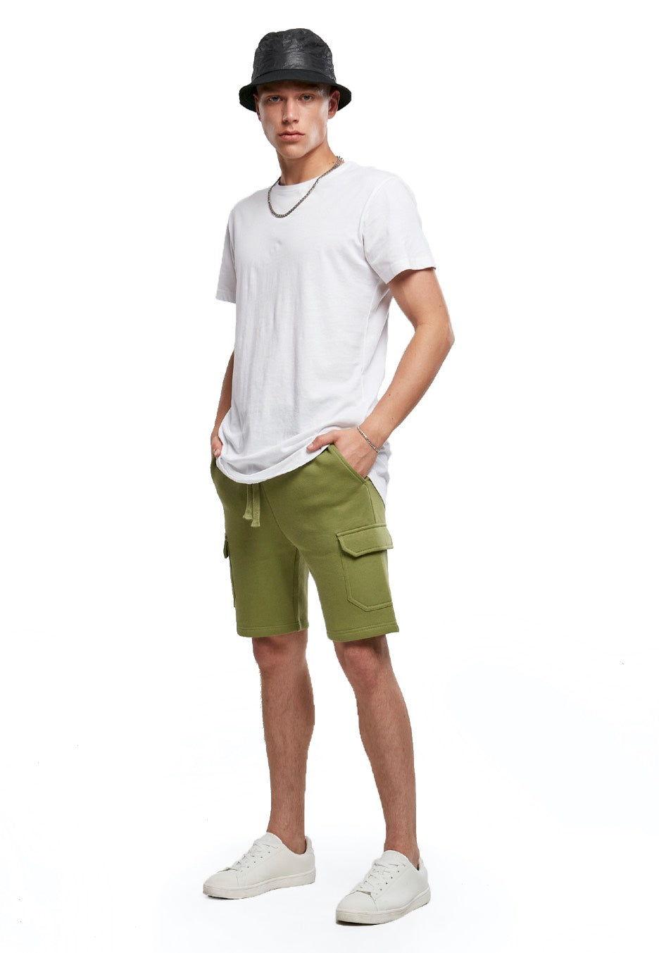 urban-classics-organic-cargo-short-homme-vert-newolive image 4
