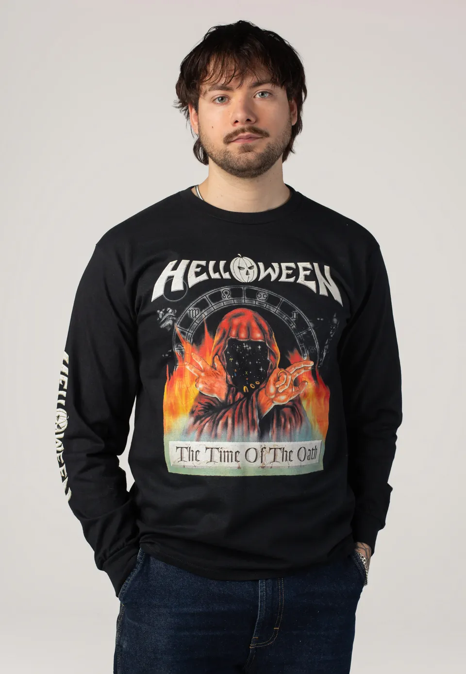 helloween-the-time-of-the-oath-manche-longue-noir image 1
