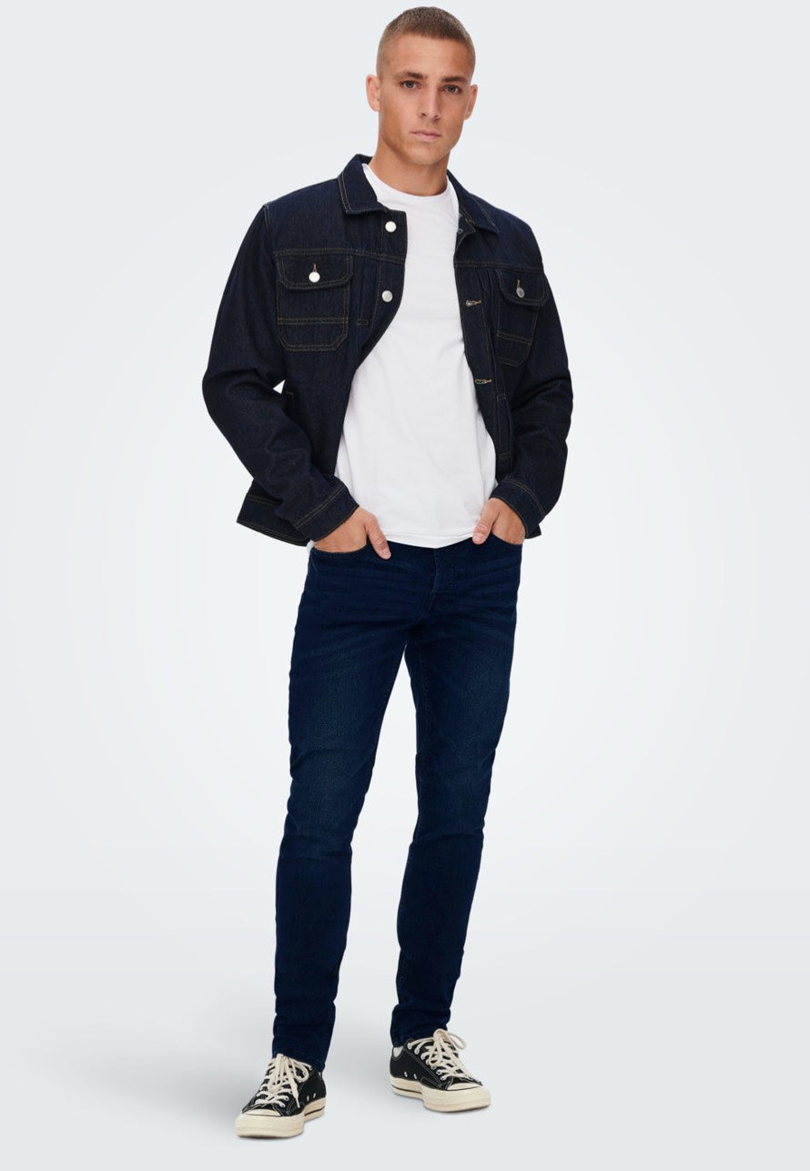 only-sons-loom-life-slim-jean-slim-homme-bleu-denim-w32-l32 image 3