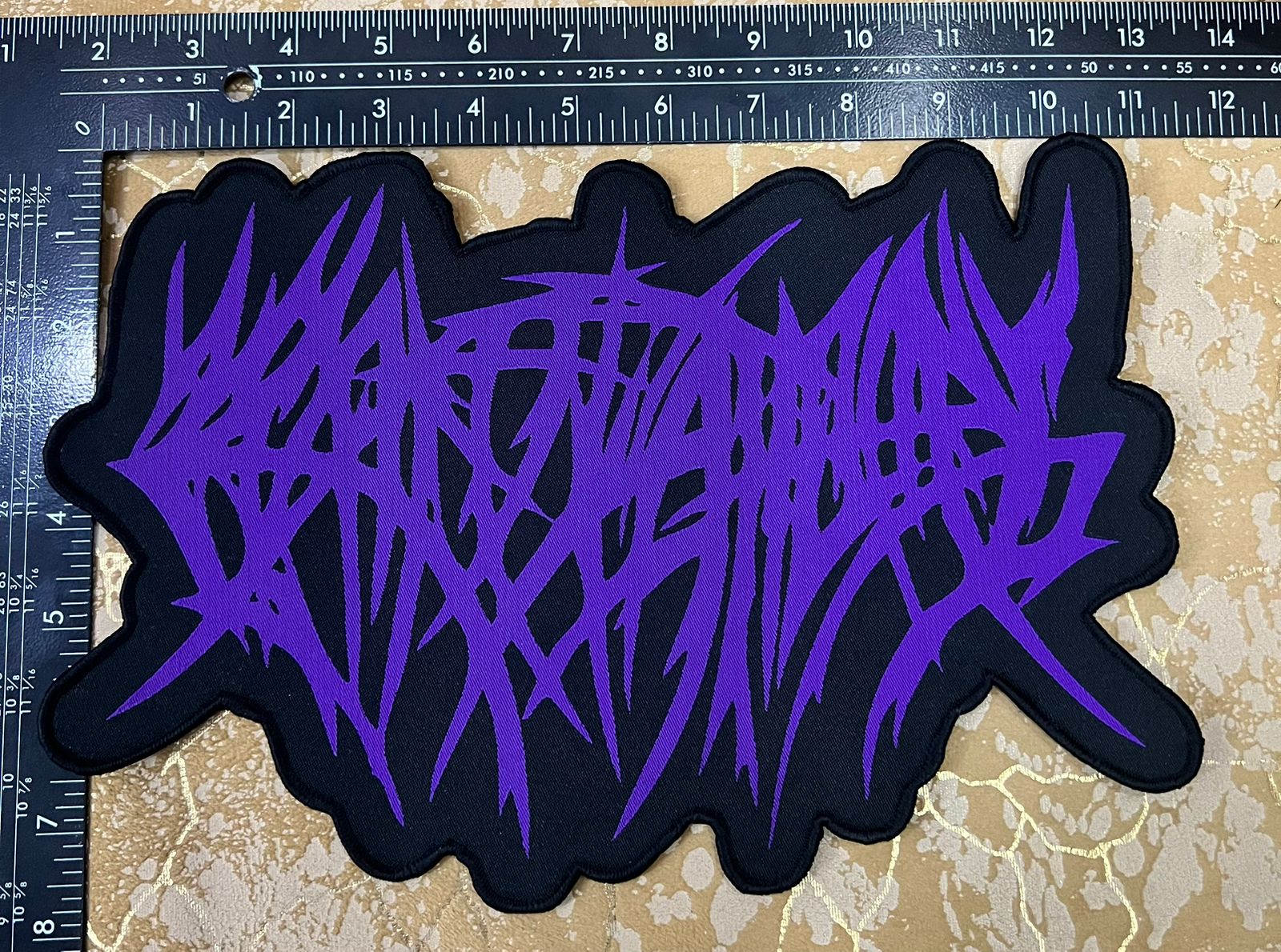 crepitation-logo-patch-oversized-tiss-bordure-noire image 4