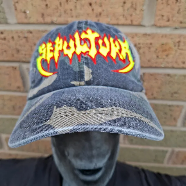 783punx-caps-sepultura-old-casquette-dad-cap-camo-vert-phospho image 1