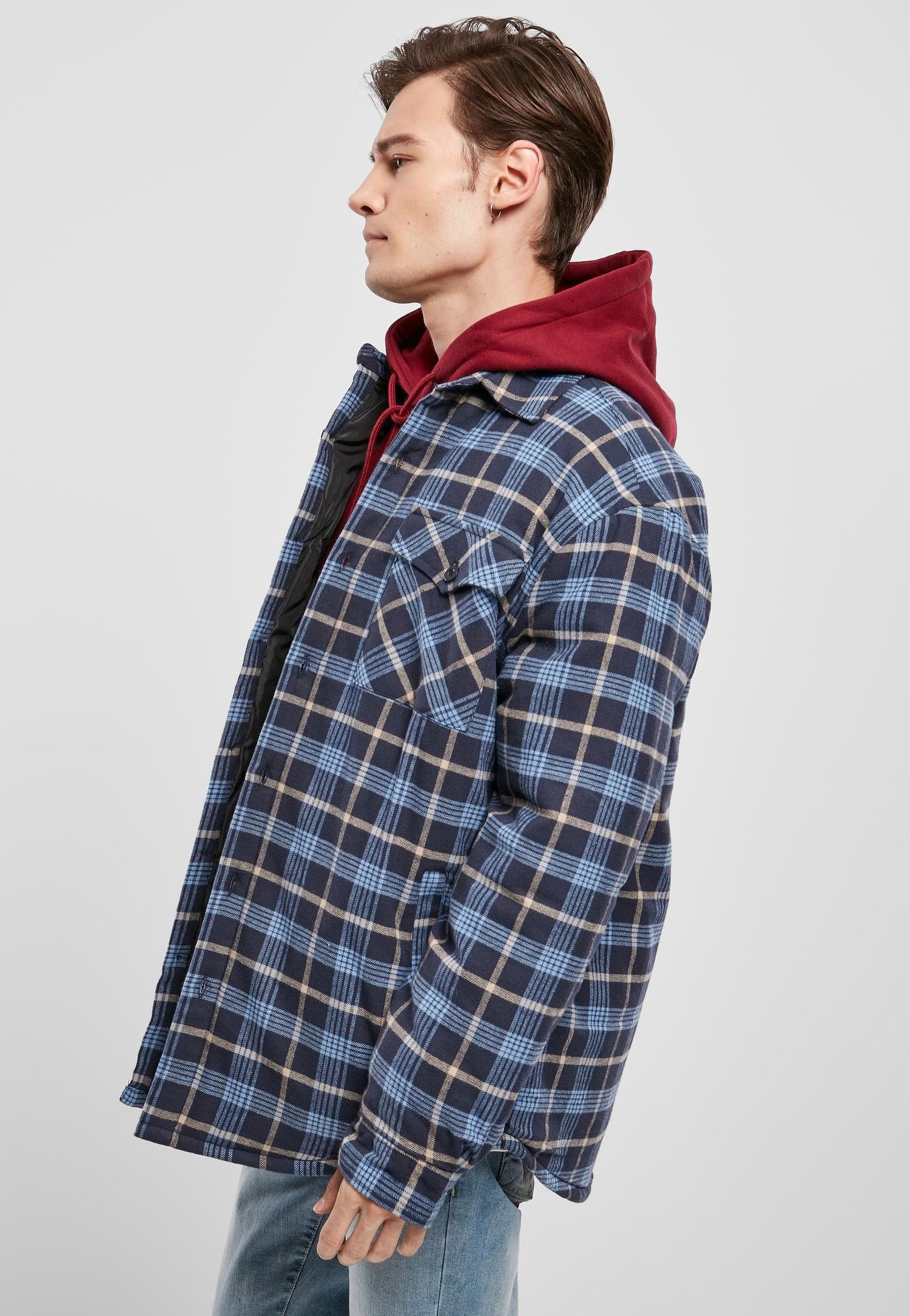 urban-classics-plaid-quilted-veste-carreaux-bleu-clair-taille-m image 6