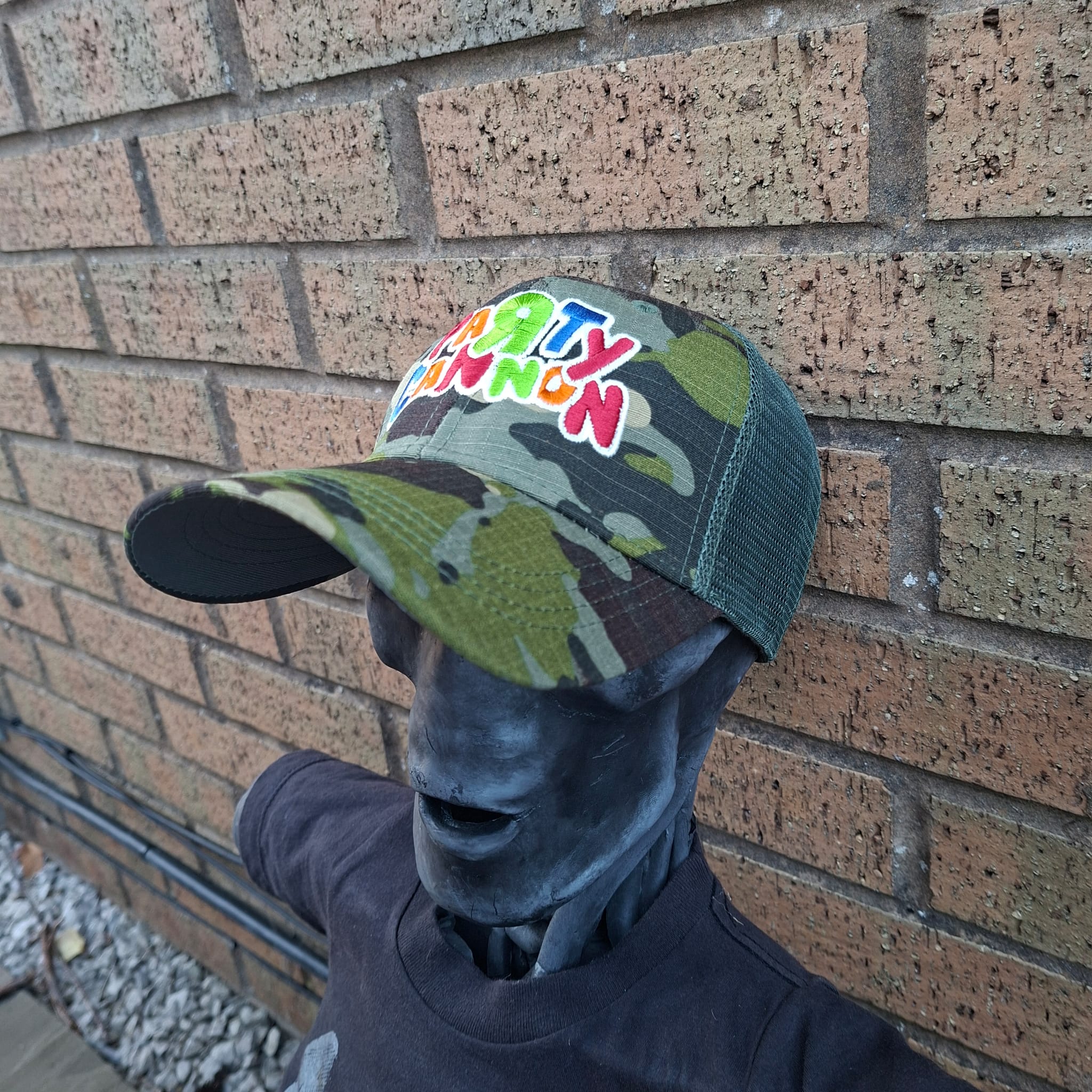 783punx-party-cannon-logo-casquette-trucker-camo-vert image 5