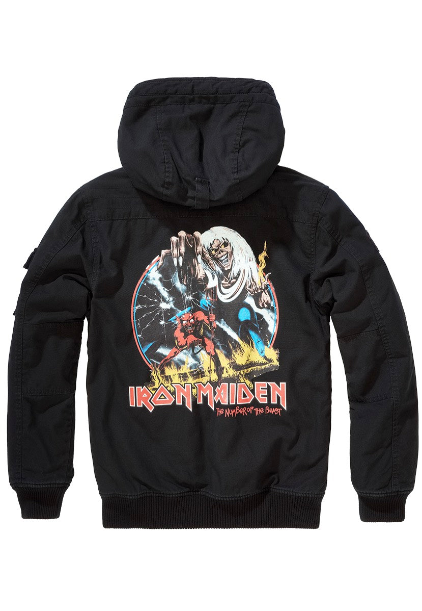 iron-maiden-irm-bronx-veste-hiver-noire-coton-homme image 2