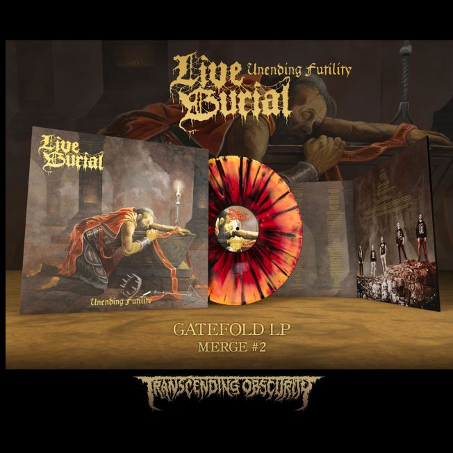 live-burial-unending-futility-lp-vinyle-orange-splatter-ltd-100 image 1