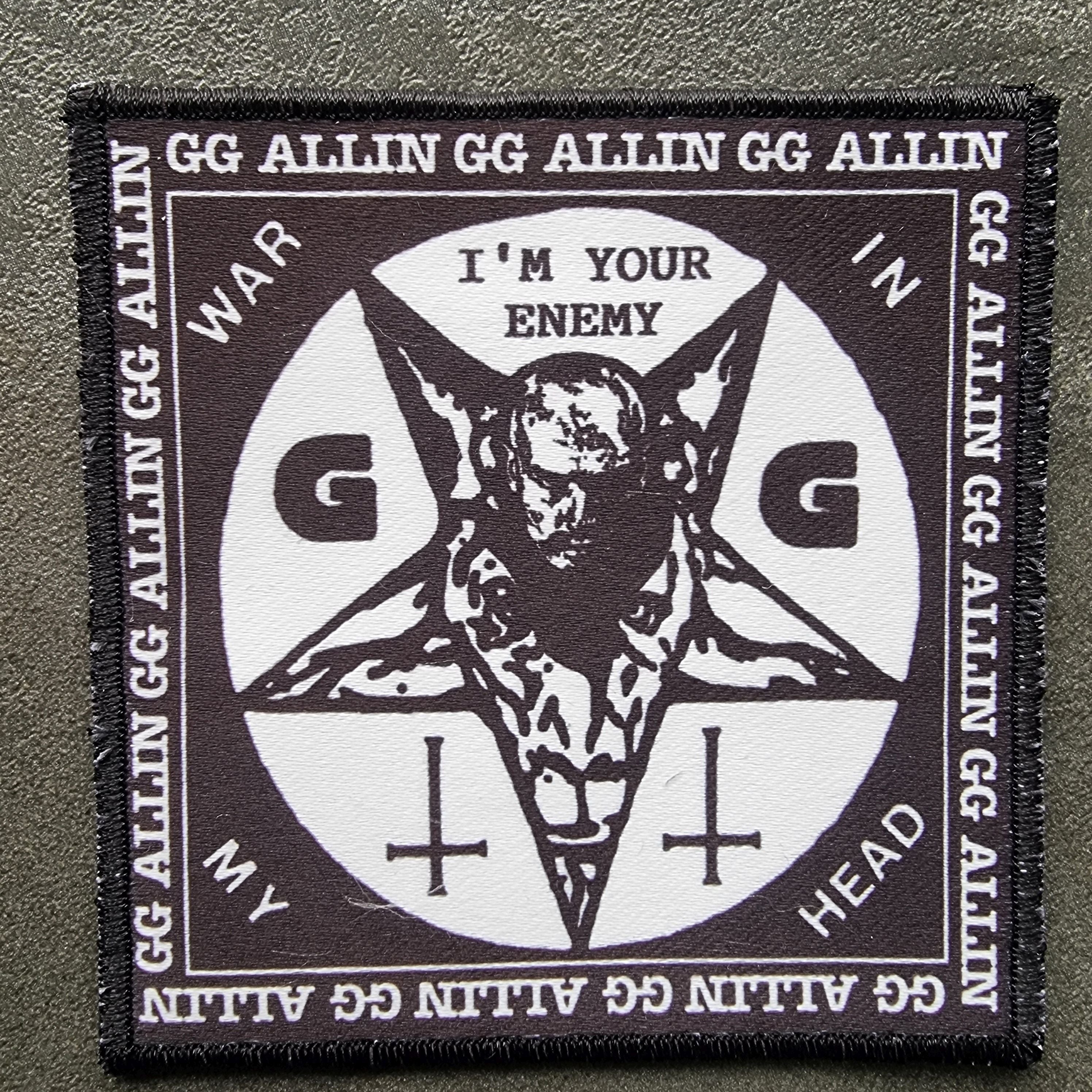 gg-allin-war-in-my-head-patch-tiss-punk-hardcore image 1