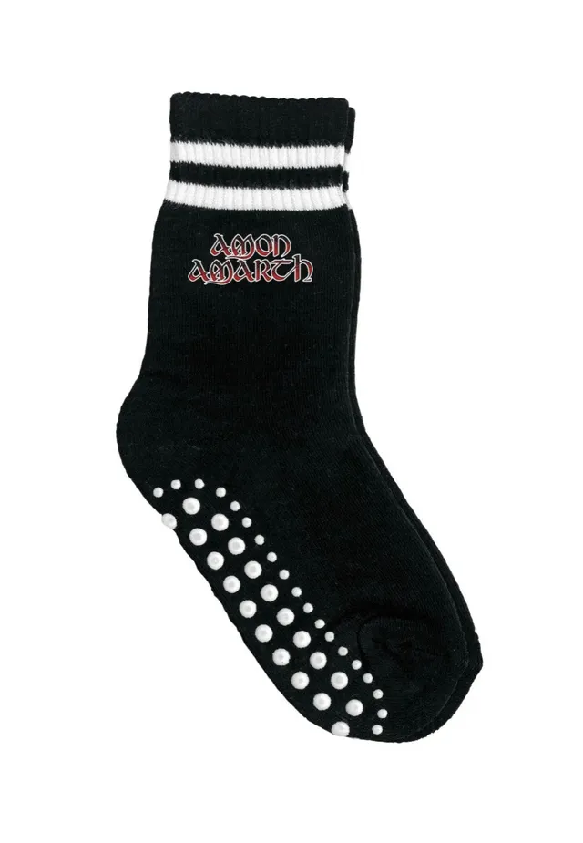 amon-amarth-logo-kids-chaussettes-noires-coton-enfant image 1