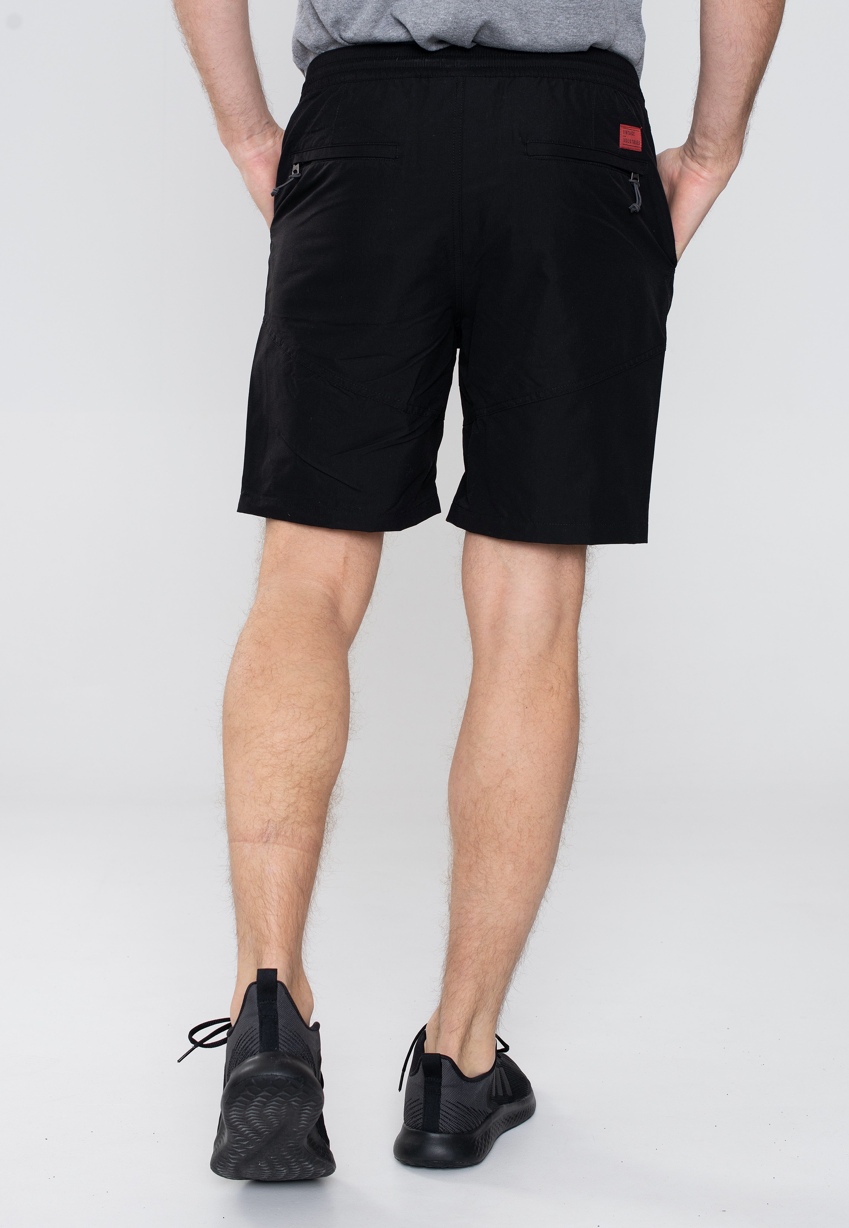 vintage-industries-eton-black-short-homme-noir-coton image 3