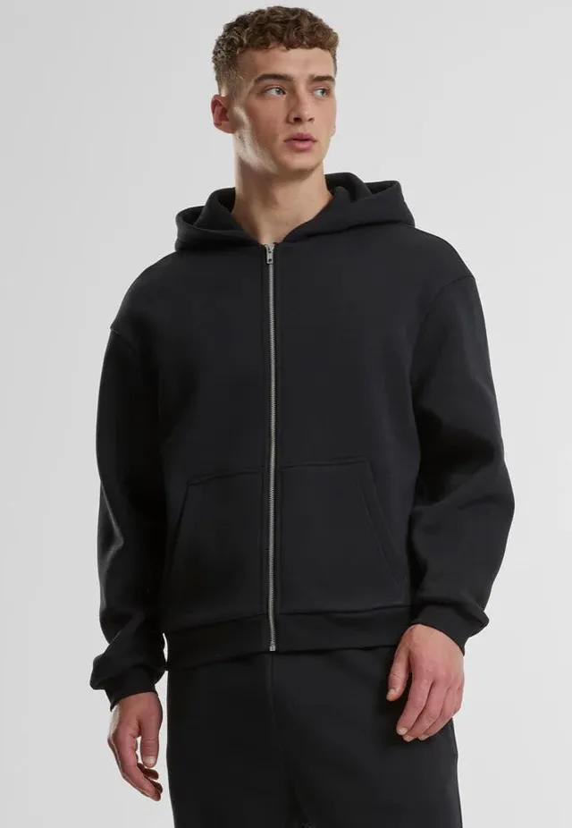 urban-classics-fluffy-zip-sweat-zip-noir-homme image 1