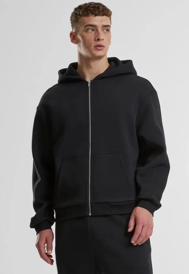 urban-classics-fluffy-zip-sweat-zip-noir-homme image 1
