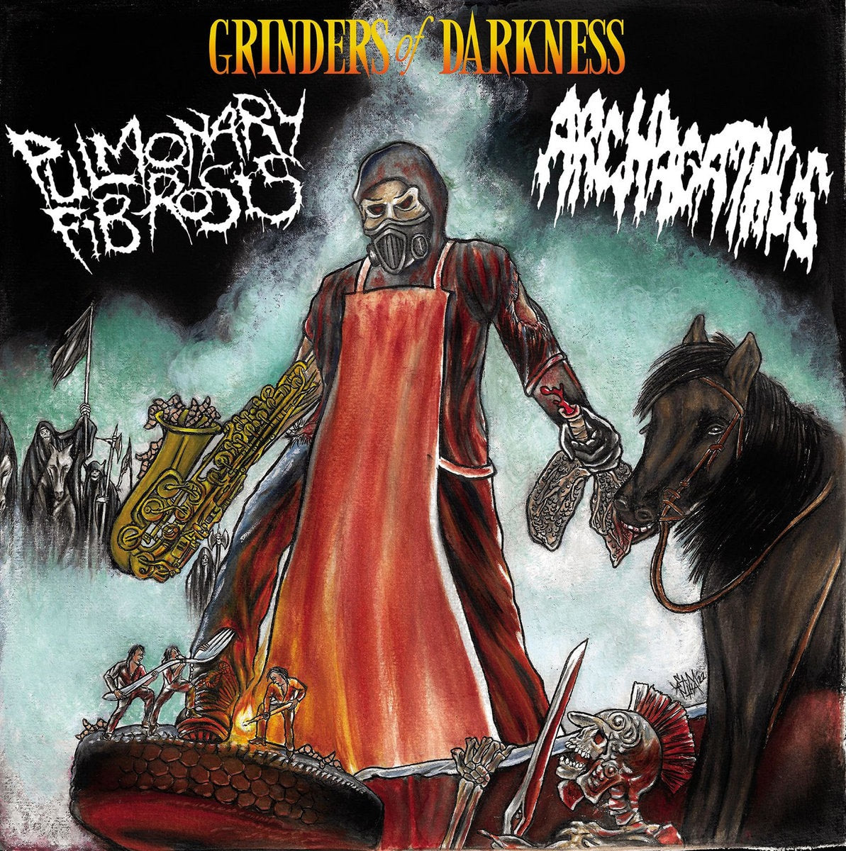 pulmonary-fibrosis-archagathus-grinders-of-darkness-cd-split image 1