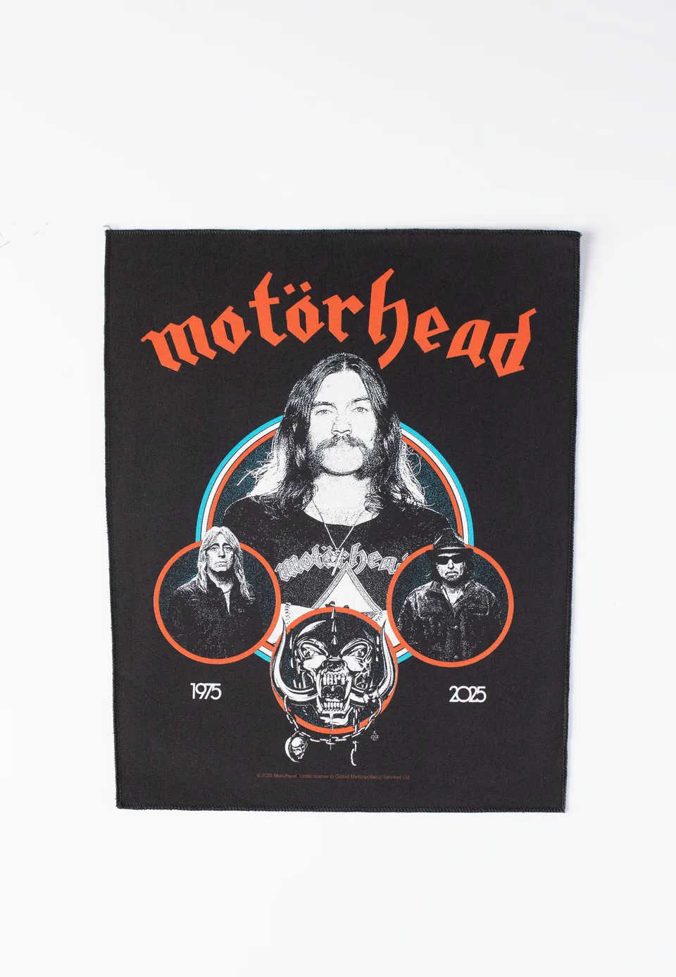mot-rhead-band-circle-backpatch-dos-noir-polyester image 1