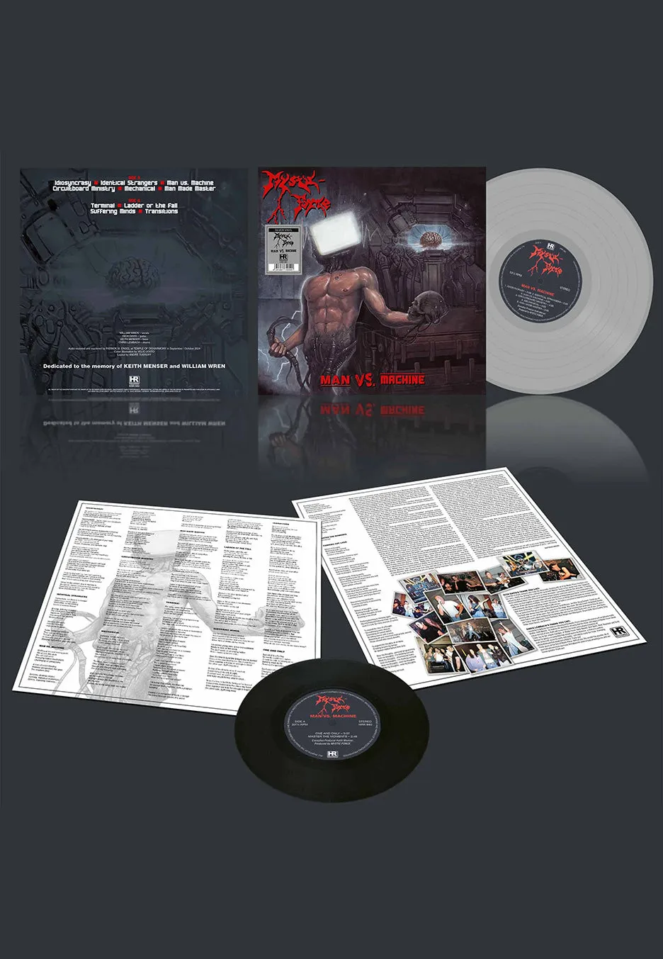 mystic-force-man-vs-machine-vinyle-argent-7-inch-power-metal image 1
