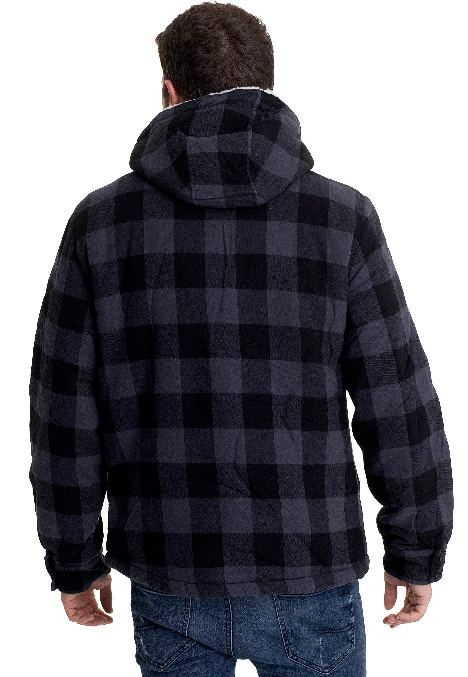 brandit-lumberjacket-hooded-veste-noir-gris-carreaux image 7