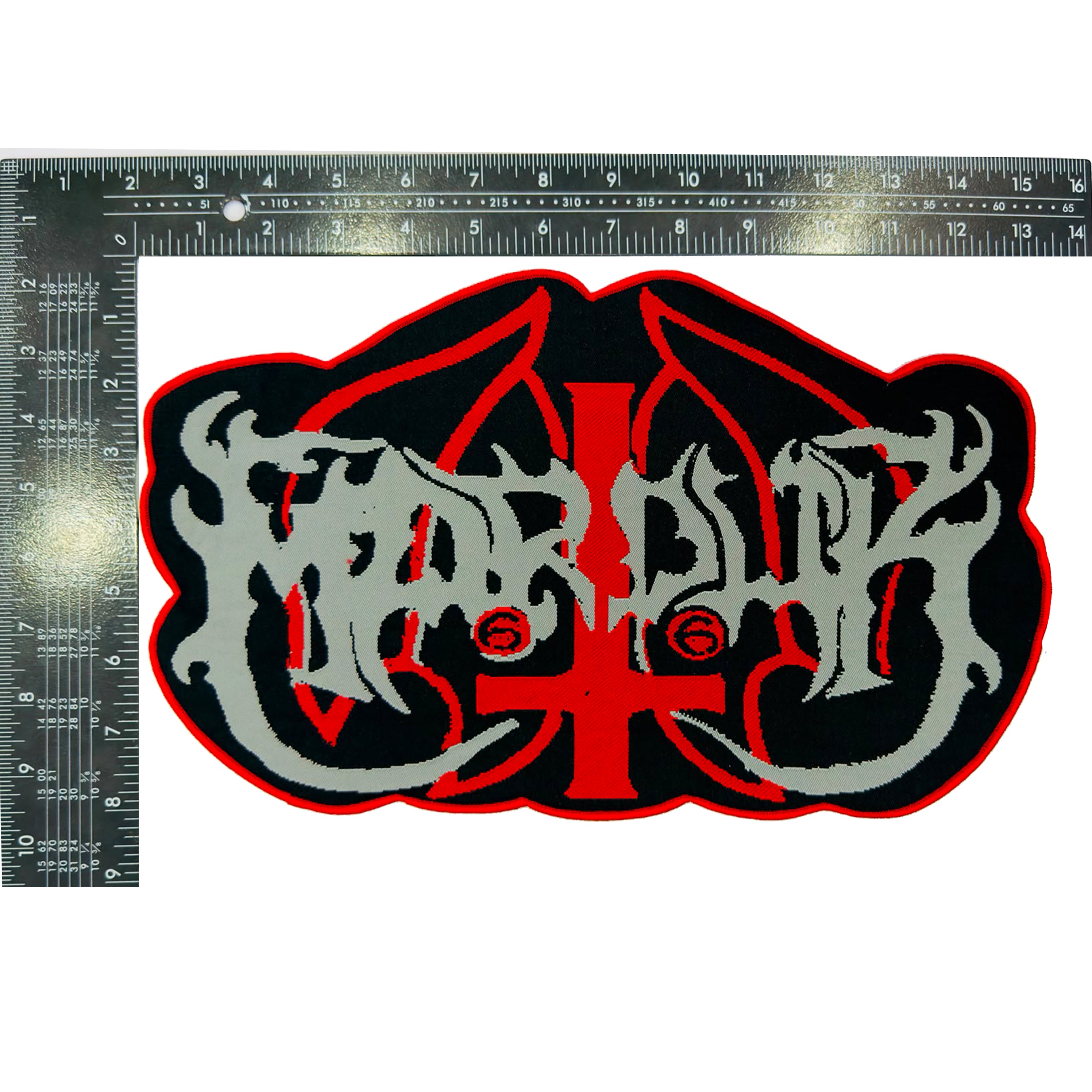 marduk-logo-cusson-tiss-oversized-bordure-grise-30-cm image 5