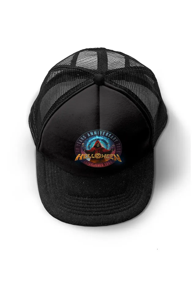 helloween-40-years-keeper-casquette-trucker-noire image 1