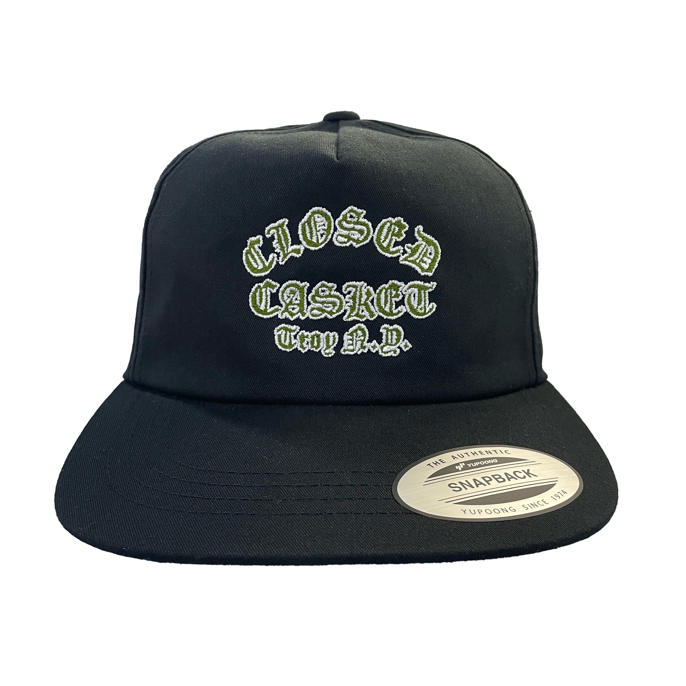 closed-casket-cca-troy-casquette-snapback-noire-brod-e image 1