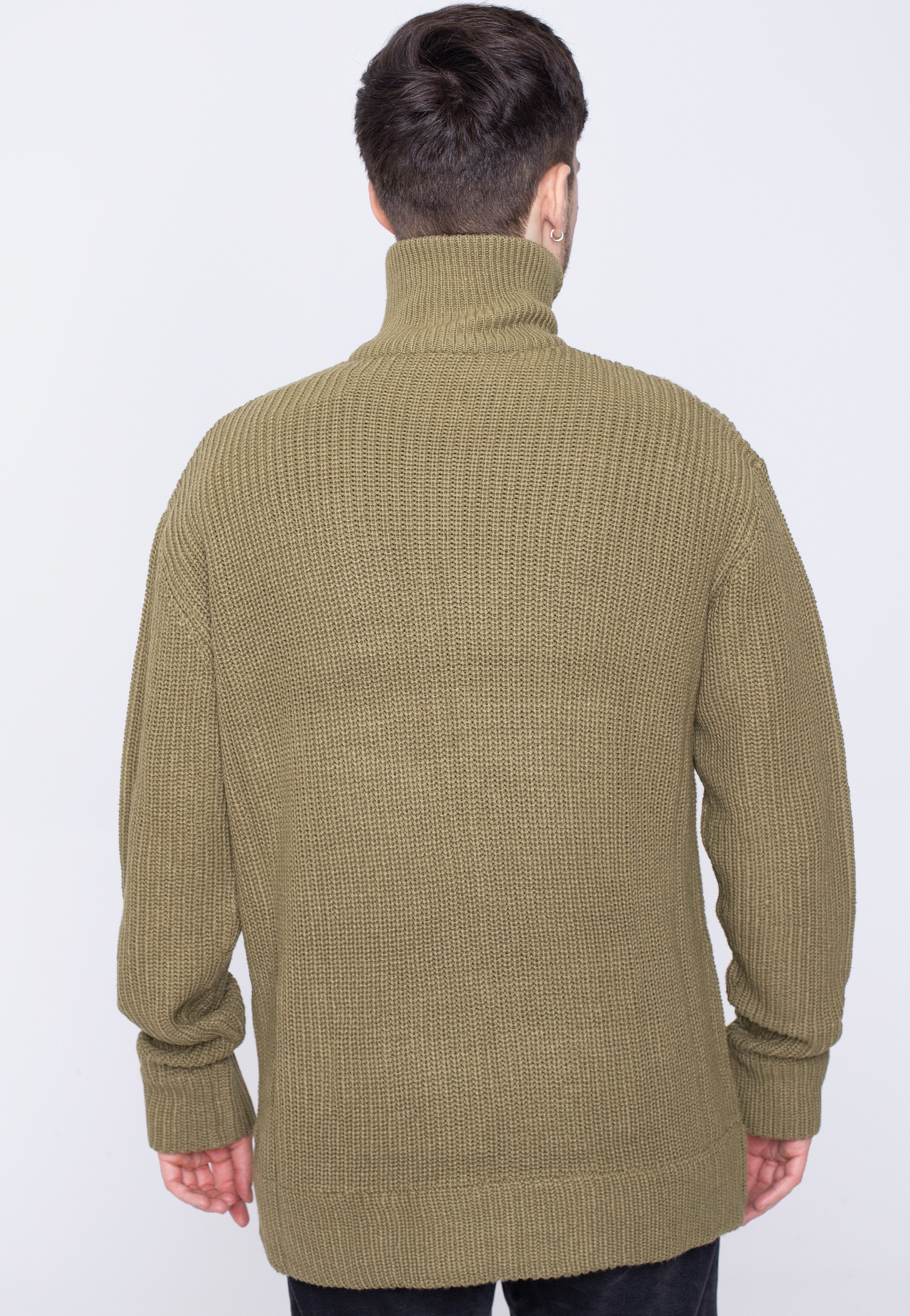 urban-classics-zip-tini-olive-cardigan-gilet-polaire-vert image 4