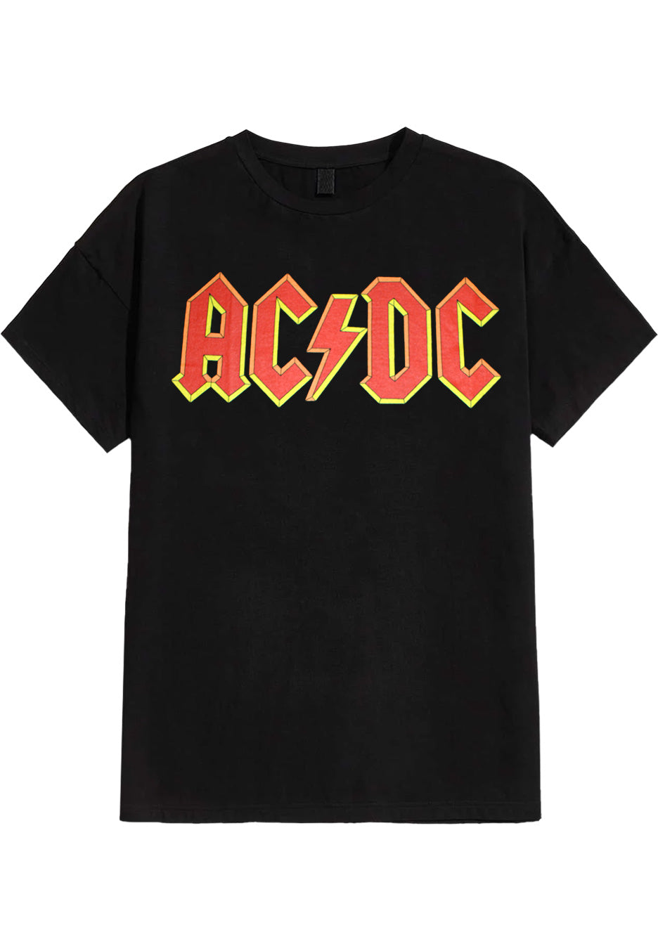 ac-dc-red-logo-t-shirt-noir-homme image 1