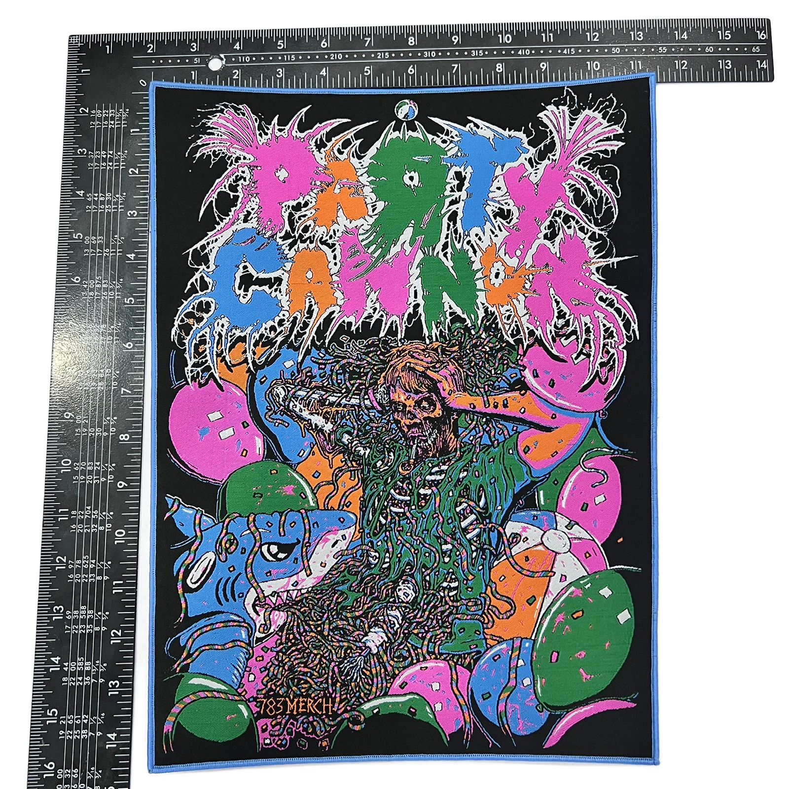 party-cannon-partied-in-half-backpatch-dos-tiss-bordure-noire image 8