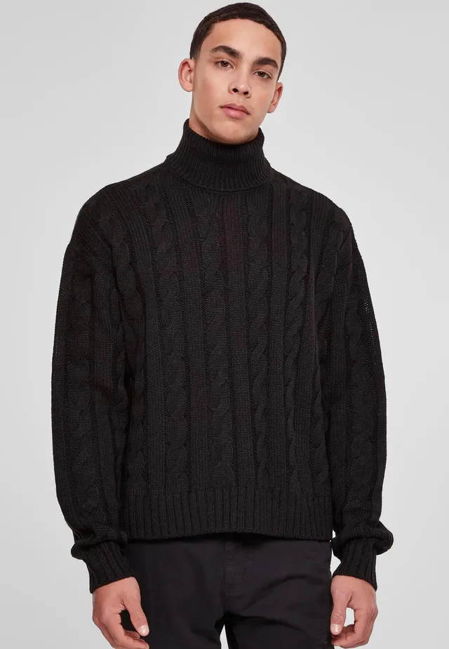 urban-classics-boxy-roll-neck-pullover-noir-col-roul image 1