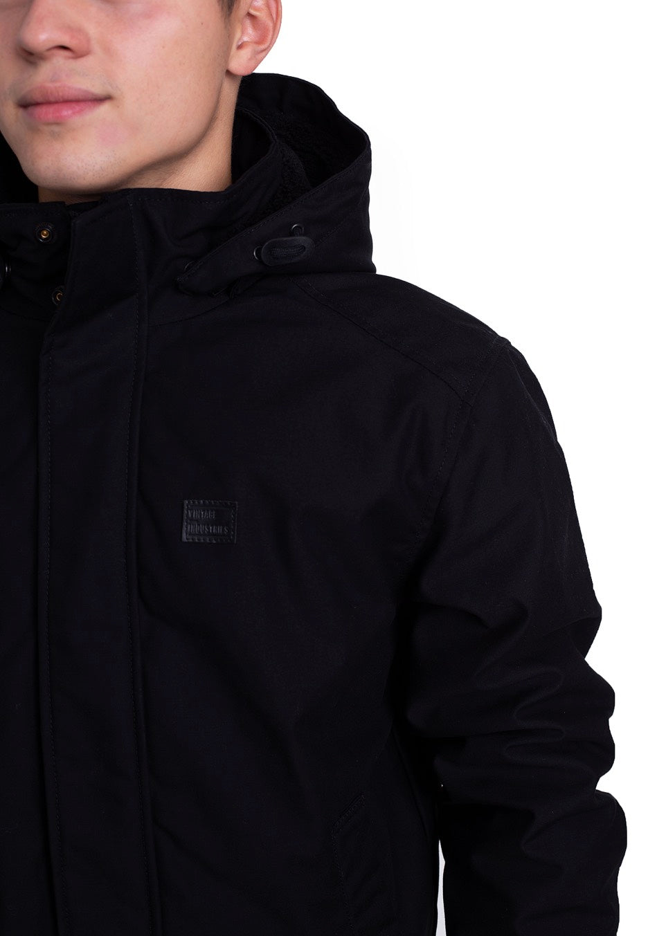 vintage-industries-hudson-black-veste-noire-hiver-homme image 2