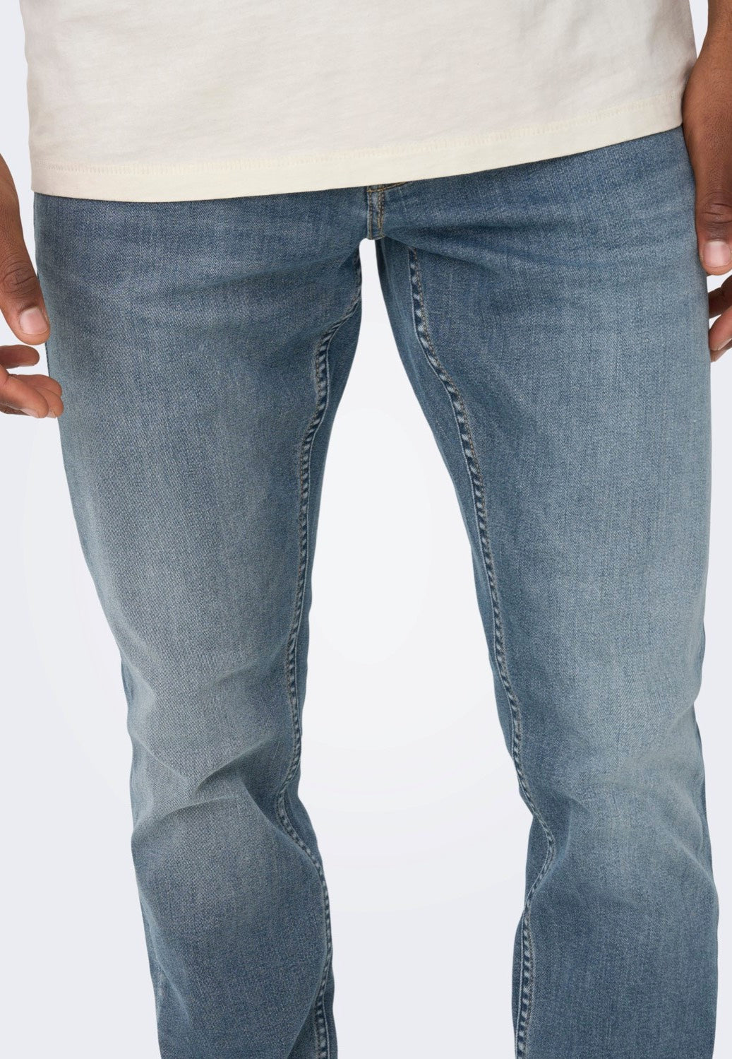 only-sons-loom-slim-jean-slim-bleu-fonc-homme image 3