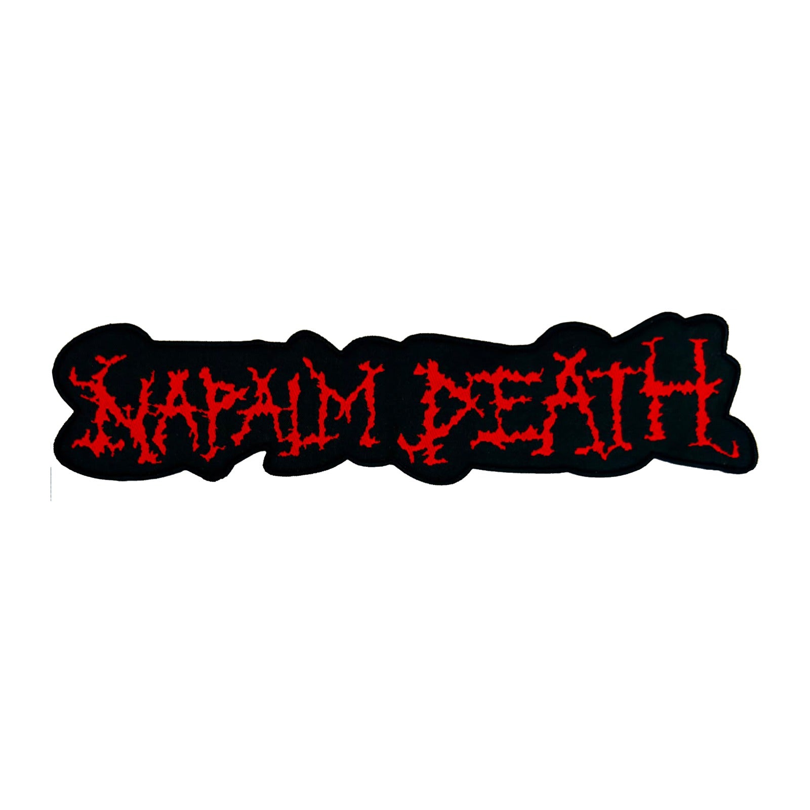 783punx-oversized-patch-napalm-death-logo-patch-tiss-bordure-rouge image 2