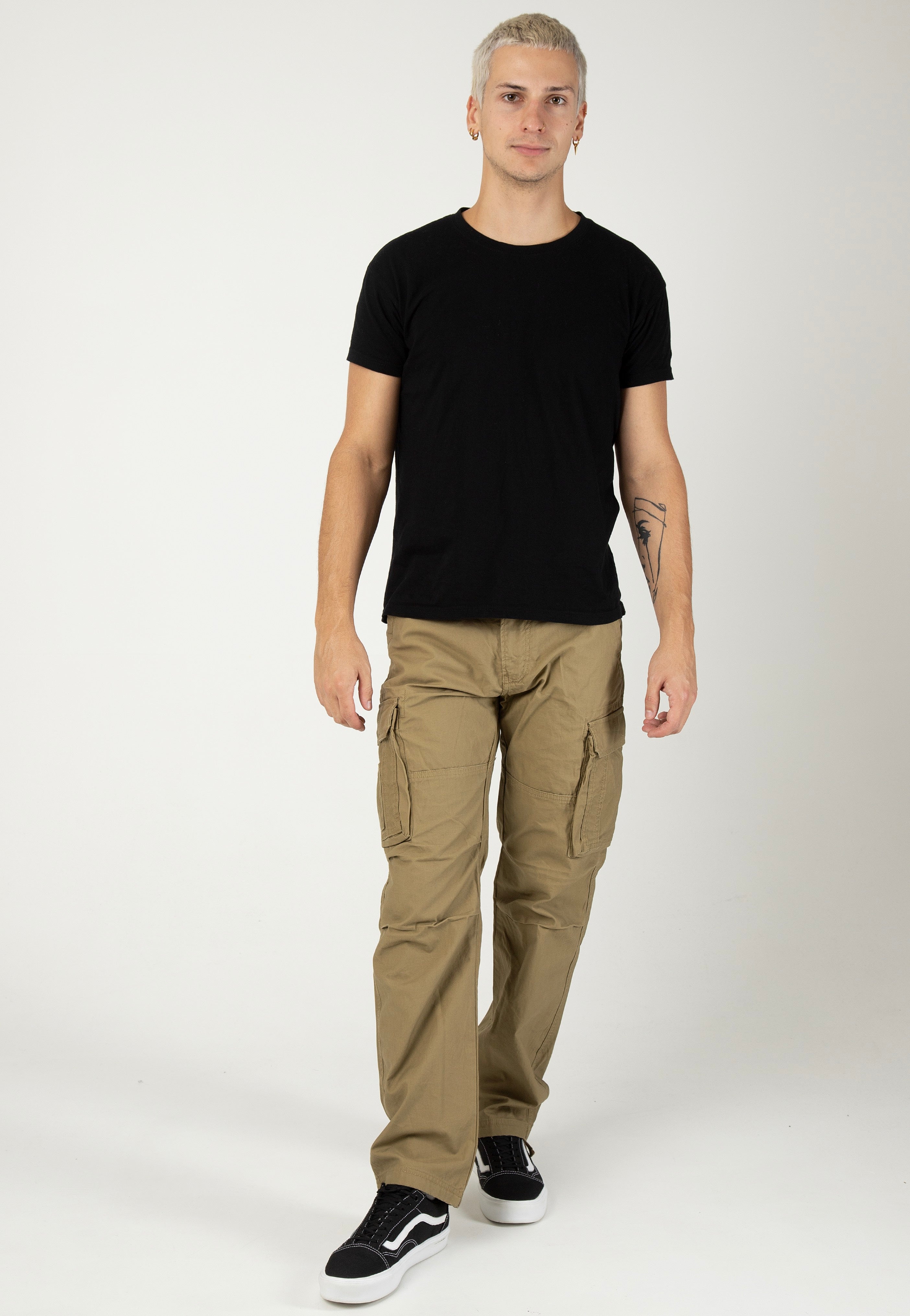 vintage-industries-reef-sand-pantalon-cargo-marron-taille-m image 2