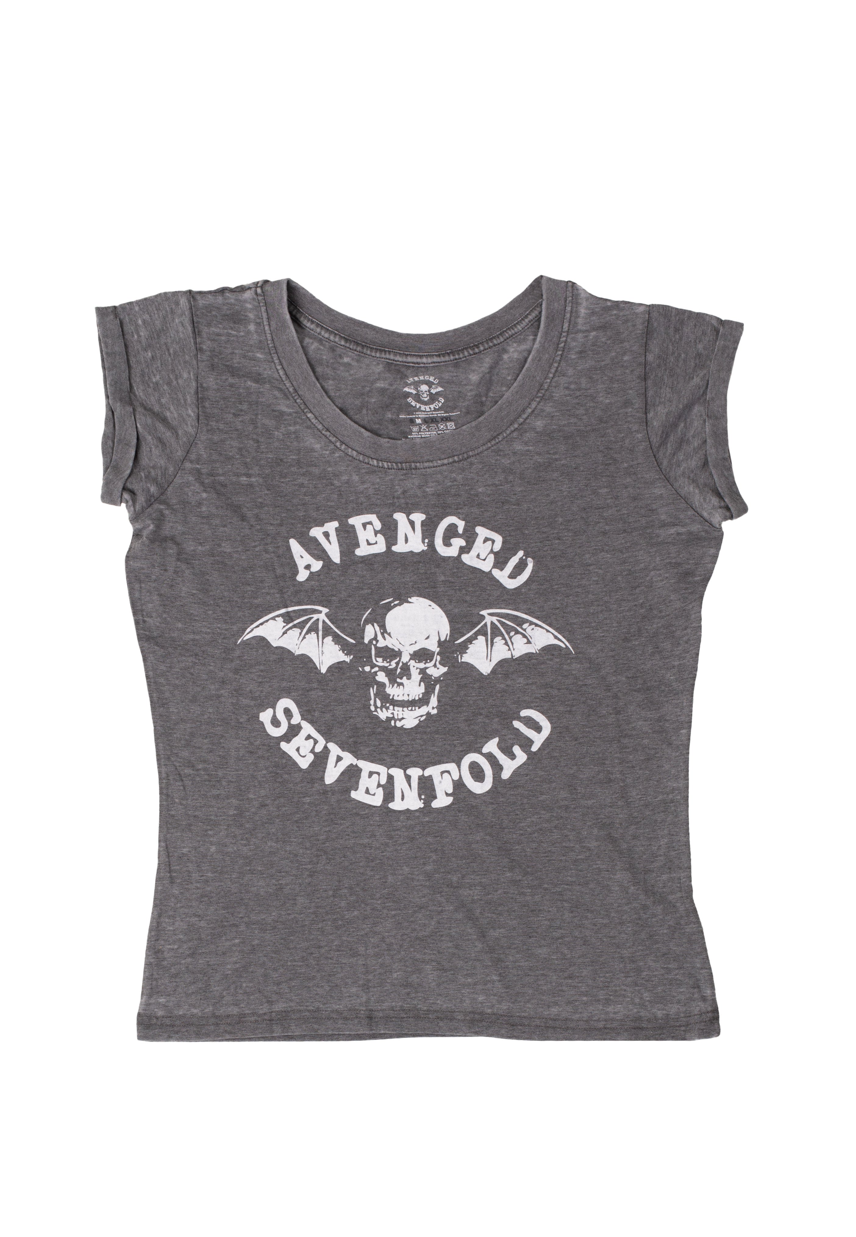 avenged-sevenfold-deathbat-burnout-girly-gris-taille-s image 1
