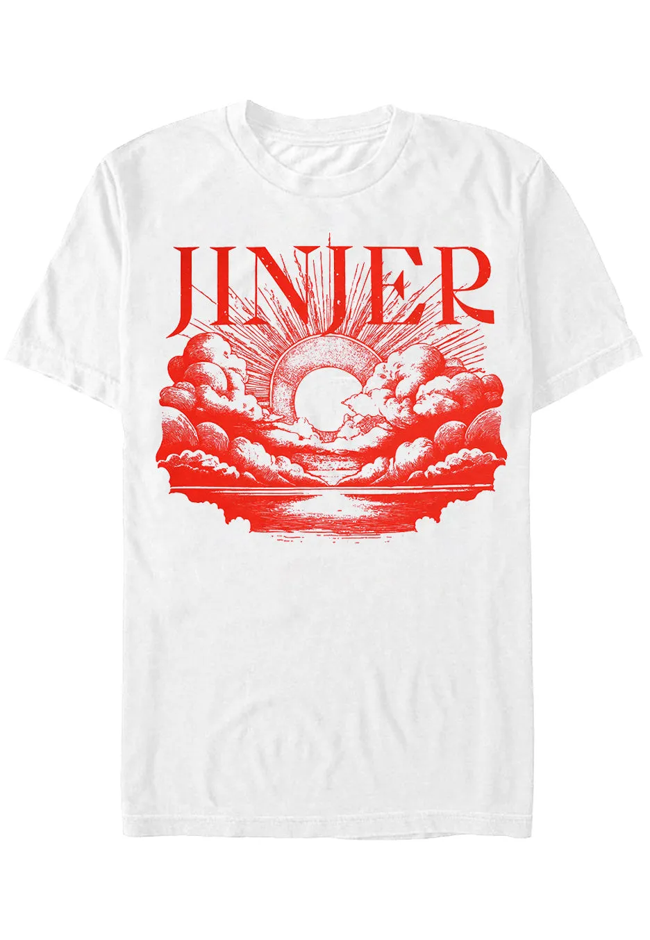 jinjer-clouds-white-t-shirt-blanc-metalcore-manches-courtes image 1