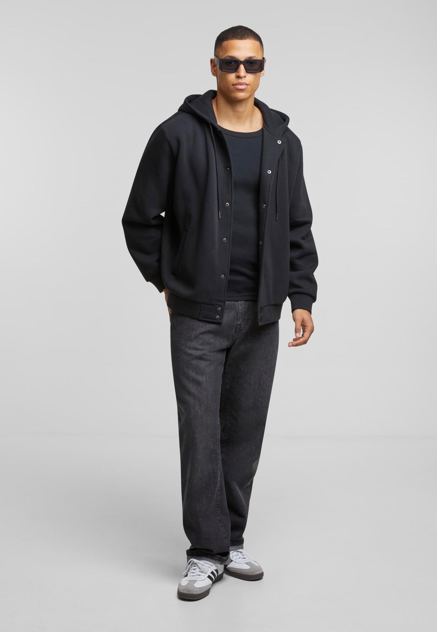 urban-classics-fluffy-fleece-black-veste-polaire-noire-homme-taille-m image 2