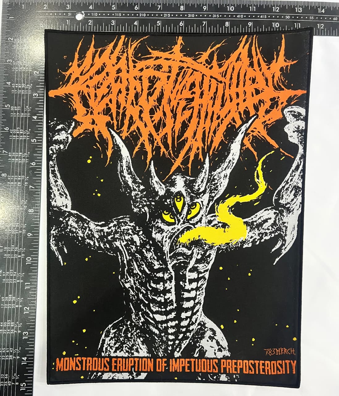 783punx-crepitation-monstrous-eruption-backpatch-tiss-bordure-noire image 6