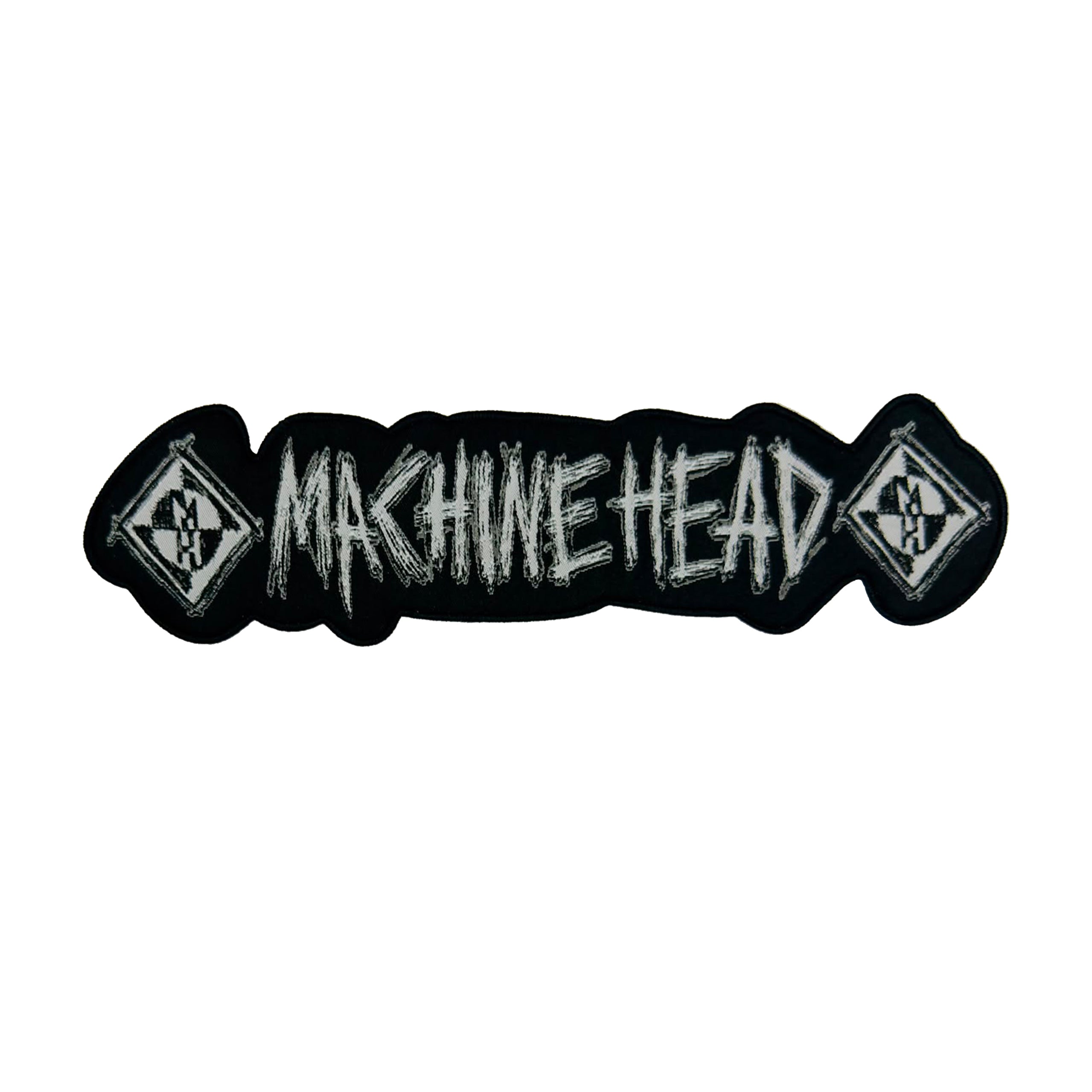 machine-head-logo-backpatch-tiss-30cm-bord-noir-ou-blanc image 2