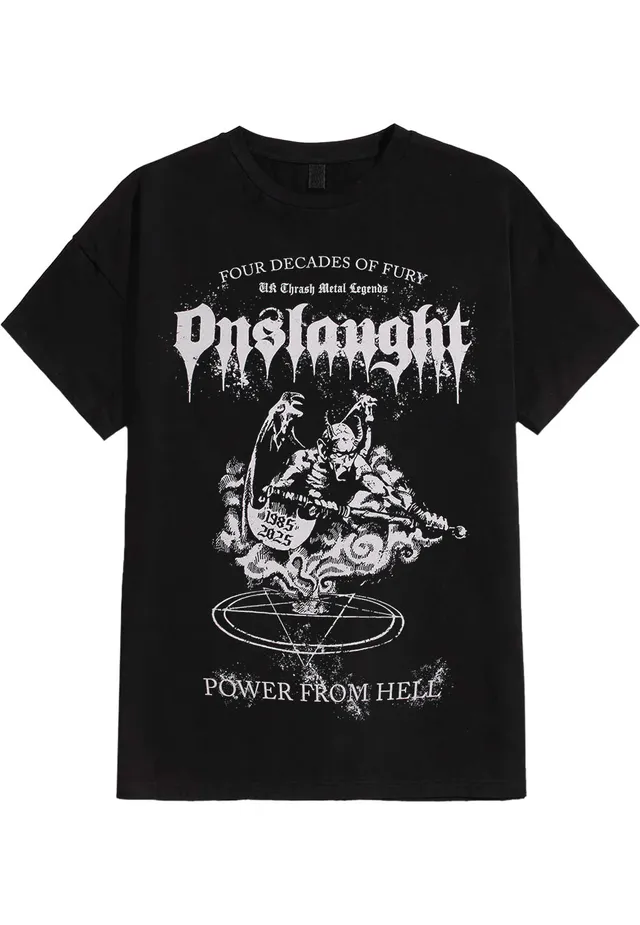 onslaught-power-from-hell-t-shirt-noir-homme-thrash image 1