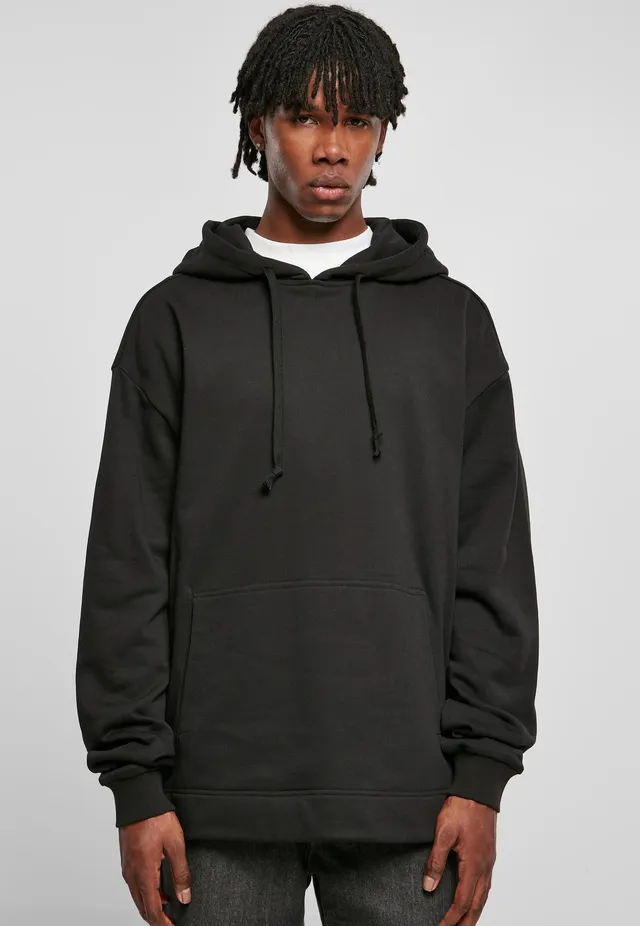 urban-classics-big-black-hoodie-sweat-noir-taille-s image 1