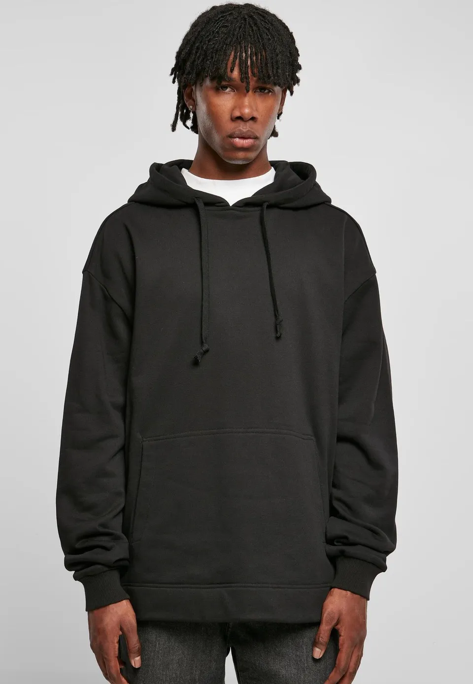 urban-classics-big-black-hoodie-sweat-noir-taille-s image 1