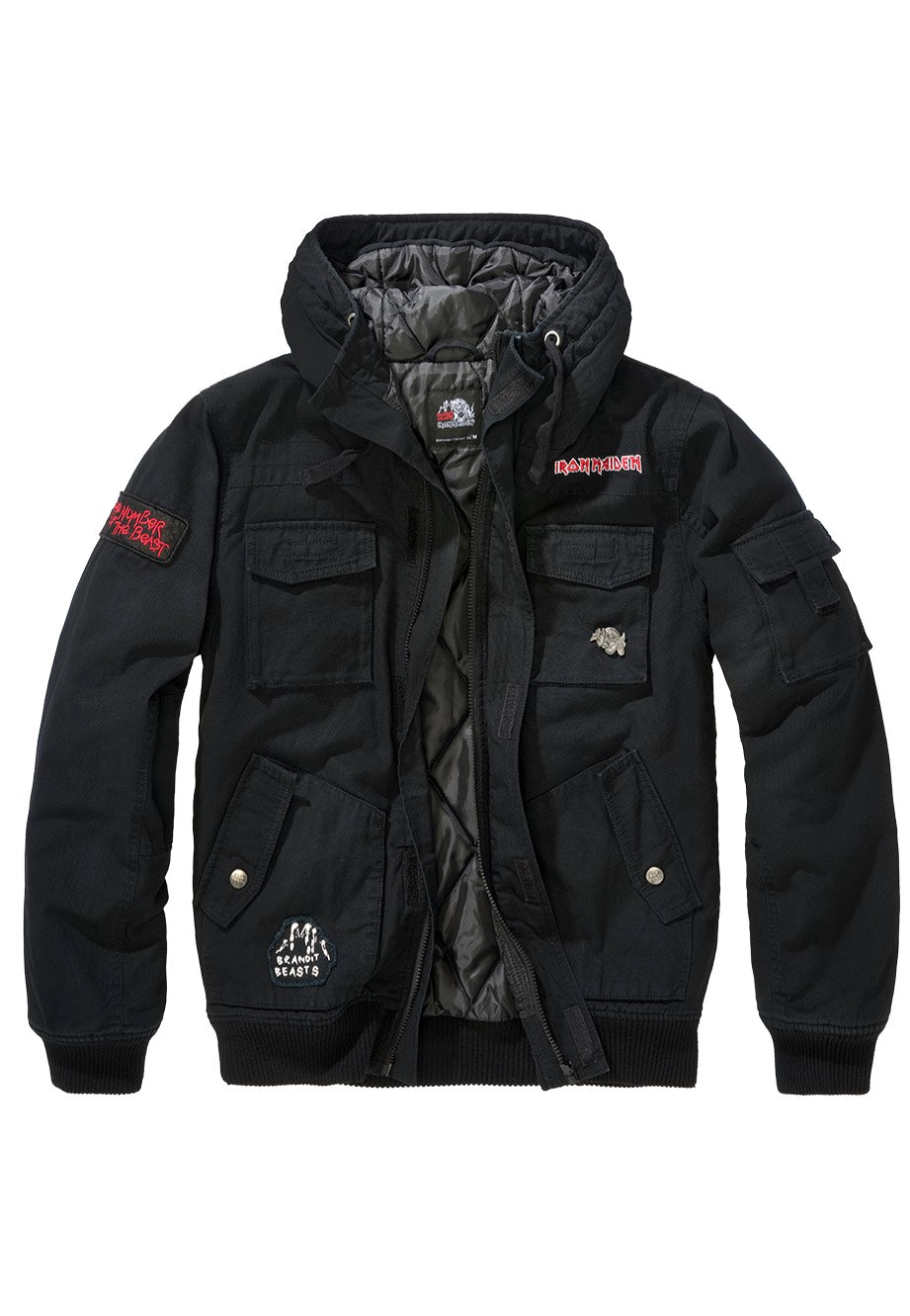 iron-maiden-irm-bronx-veste-hiver-noire-coton-homme image 1