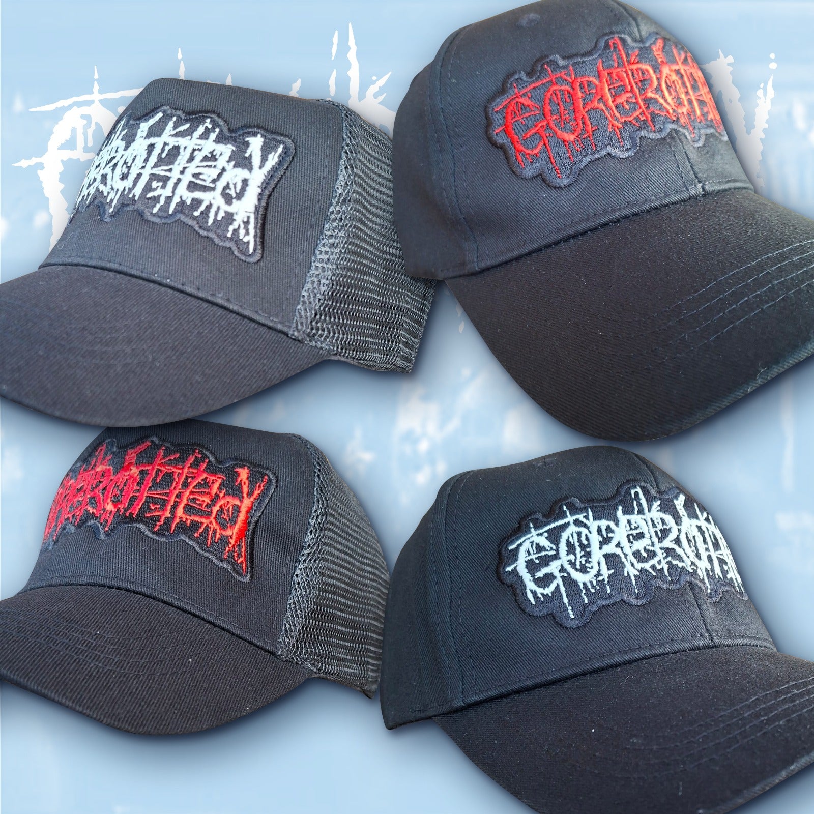 gorerotted-logo-casquette-baseball-logo-rouge-brod-e image 1